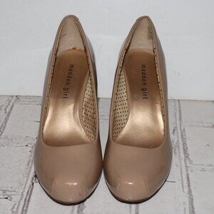 🤎 Madden Girl “Getta” Nude Patent Heels · Size 7.5